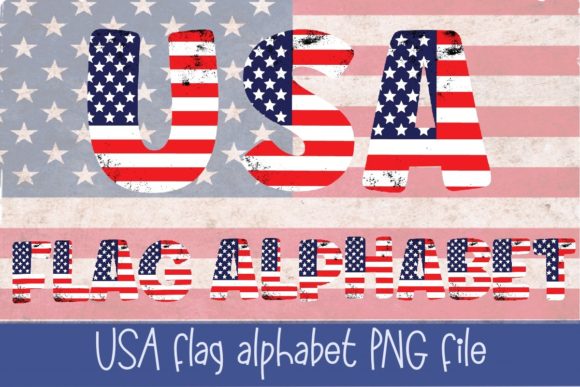 Download USA Flag Alphabet, Number, Symbol PNG - Symbol Collection