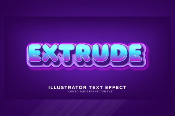 Download Extrude Illustrator Text Effect - Premium Resources