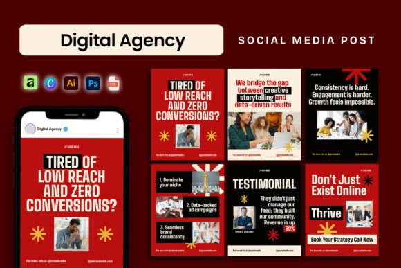 Download Bold Modern Digital Agency Social Media - Bold Collection