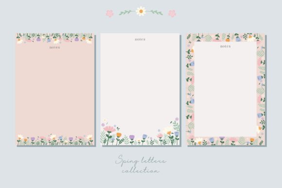 Download Spring Cute Letters and Notes Template - Notes Collection