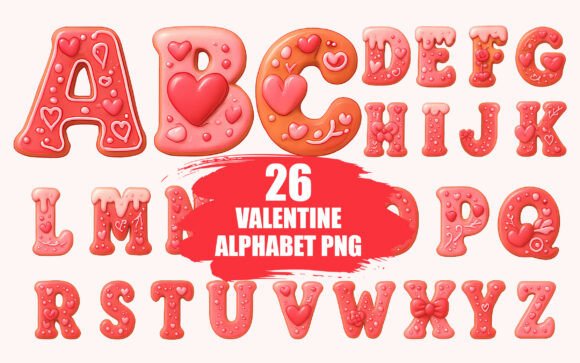 Download Valentine Alphabet Letters Sublimation - Sublimation Collection